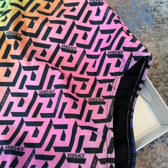 Versace color letter one-piece swimsuit underwear